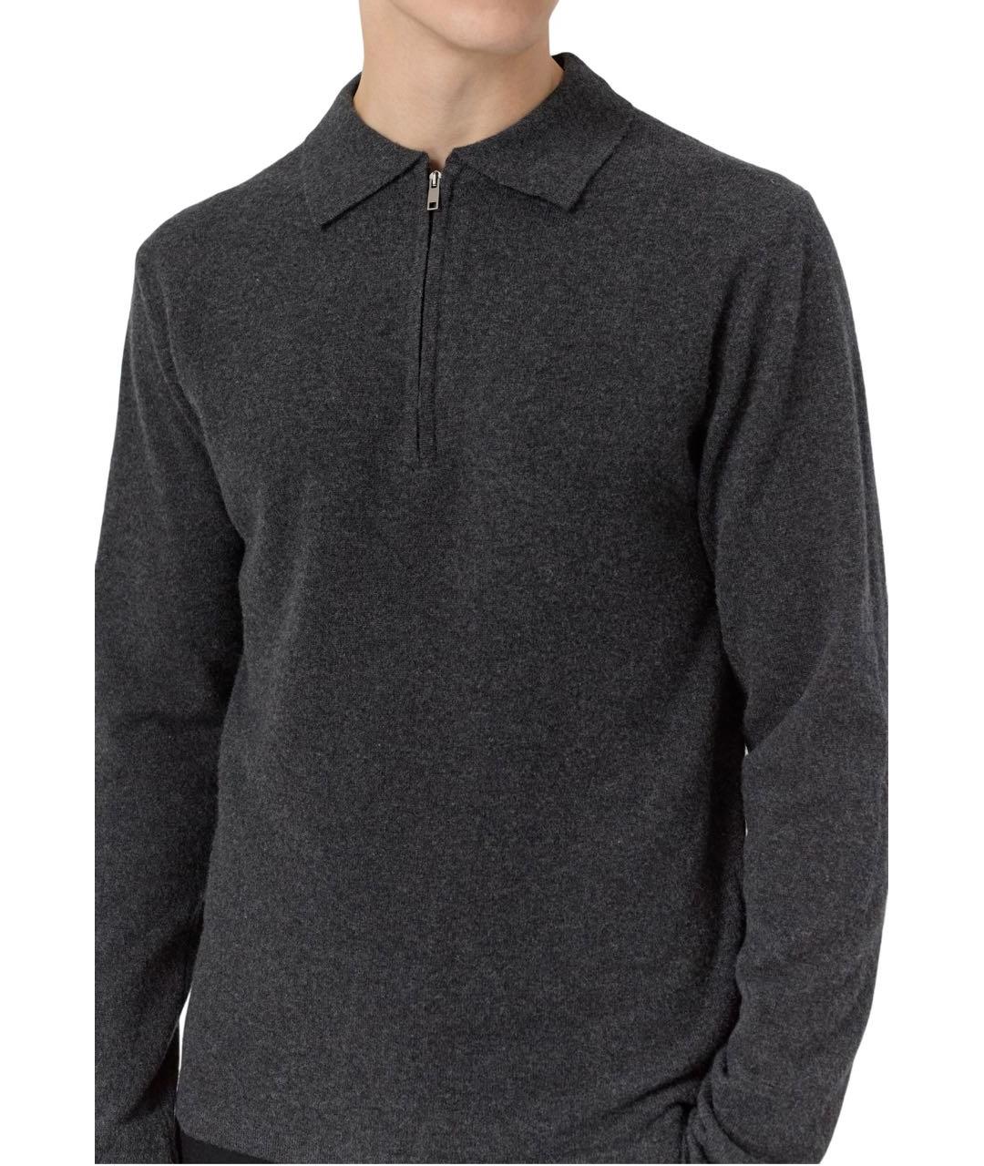 DANIELE ALESSANDRINI Антрацитовый шерстяной джемпер / свитер, фото 6