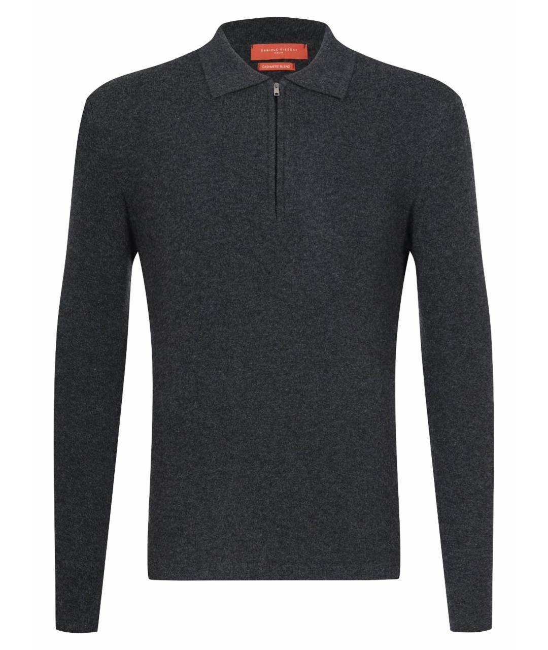 DANIELE ALESSANDRINI Антрацитовый шерстяной джемпер / свитер, фото 1
