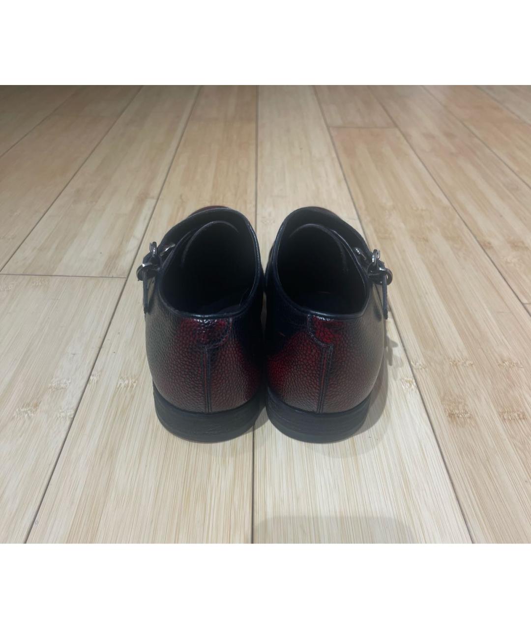 FRATELLI ROSSETTI Бордовые кожаные туфли, фото 4