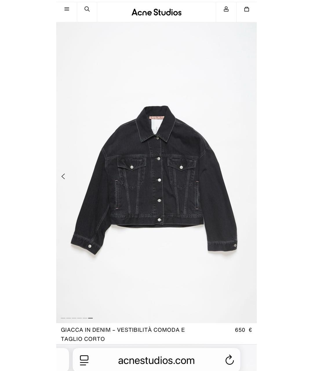 ACNE STUDIOS Черная деним куртка, фото 8