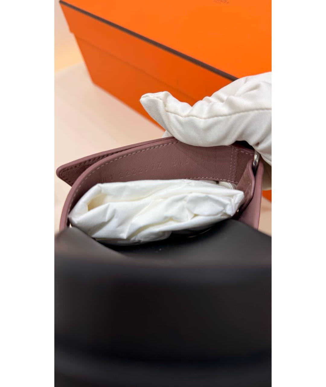 HERMES Розовые замшевые сандалии, фото 6