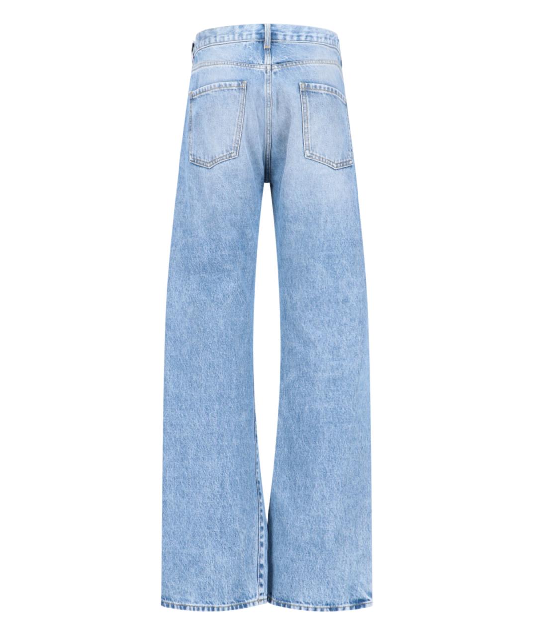 MAISON MARGIELA Синие хлопковые прямые джинсы, фото 2