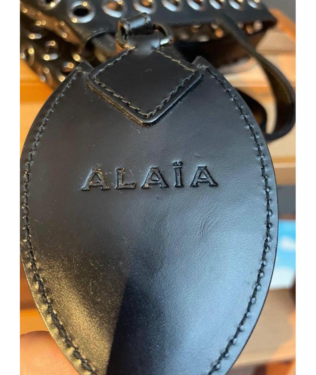 ALAIA Черная кожаная сумка тоут, фото 6