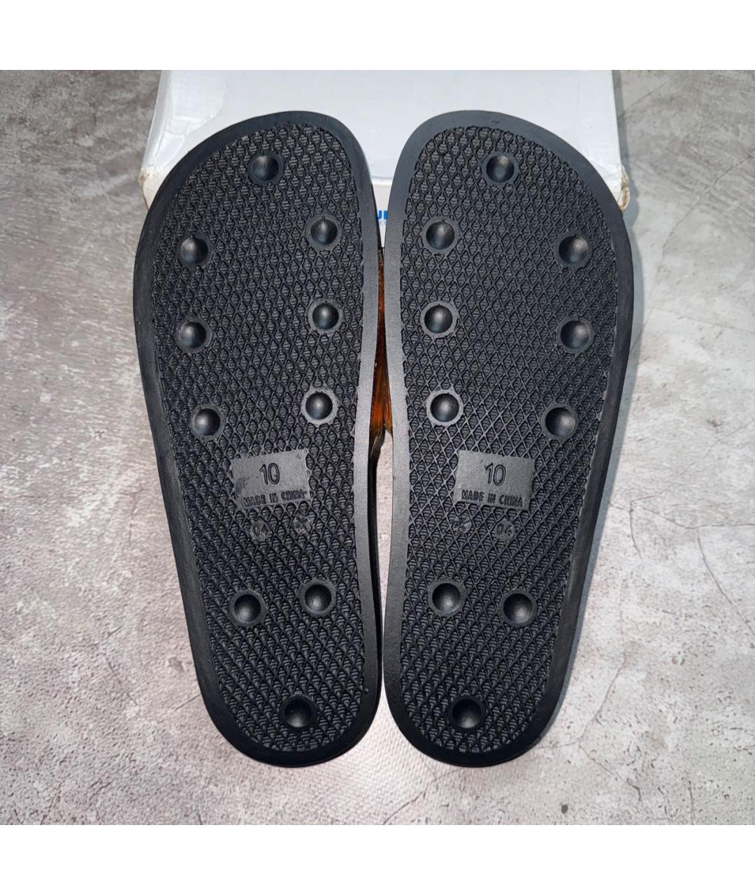 ADIDAS Золотые шлепанцы, фото 4