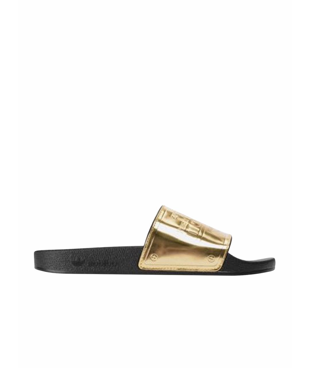 ADIDAS Золотые шлепанцы, фото 1