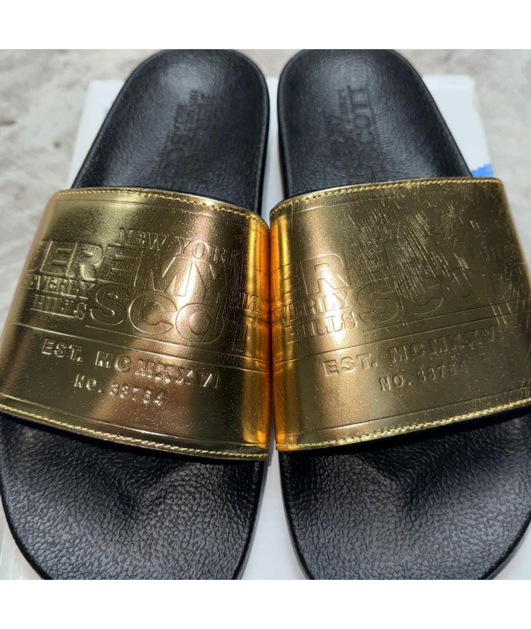 ADIDAS Золотые шлепанцы, фото 3