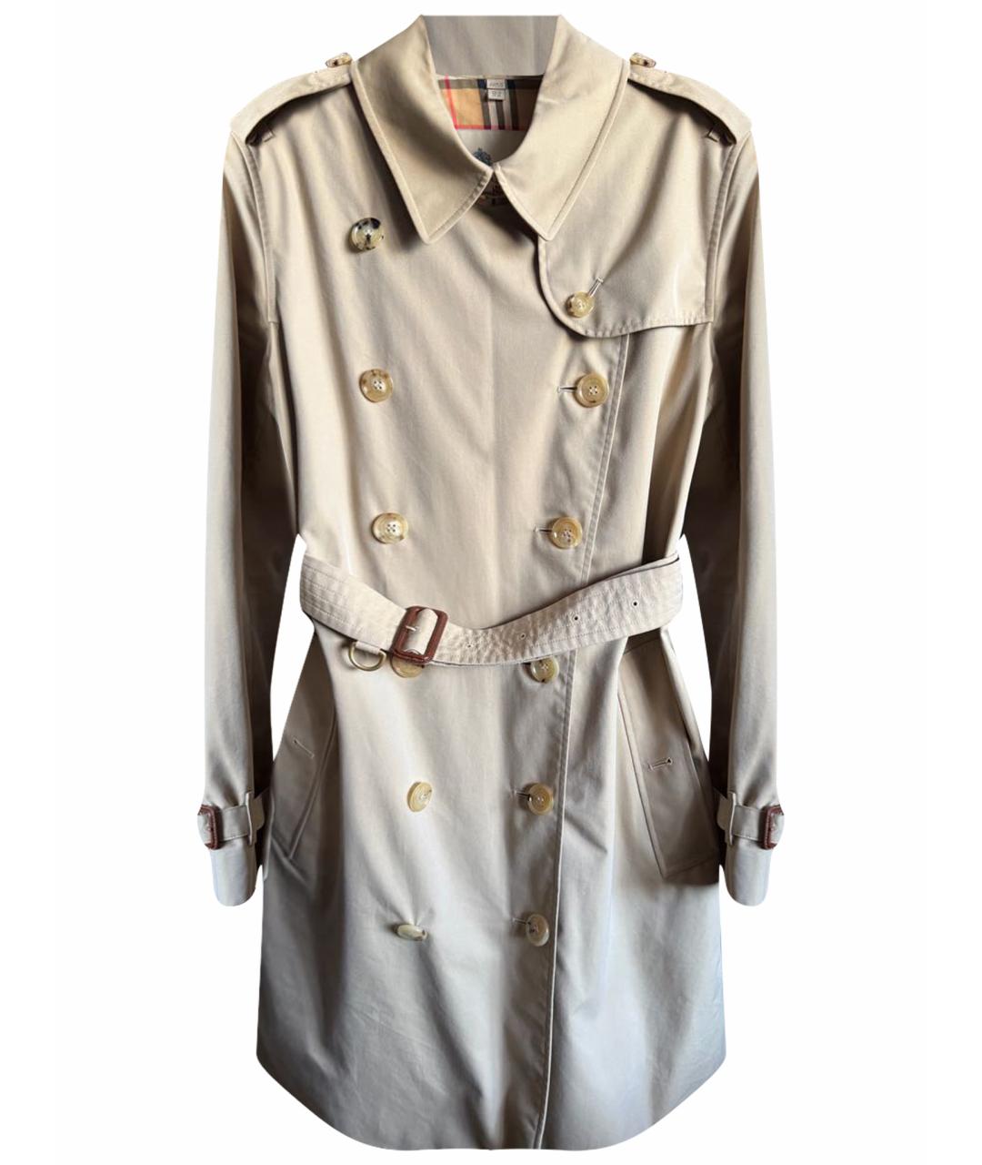 BURBERRY Бежевый хлопковый тренч/плащ, фото 1