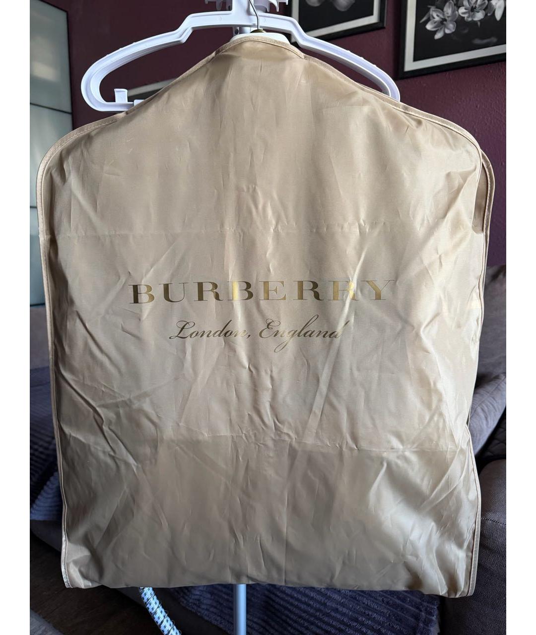 BURBERRY Бежевый хлопковый тренч/плащ, фото 4