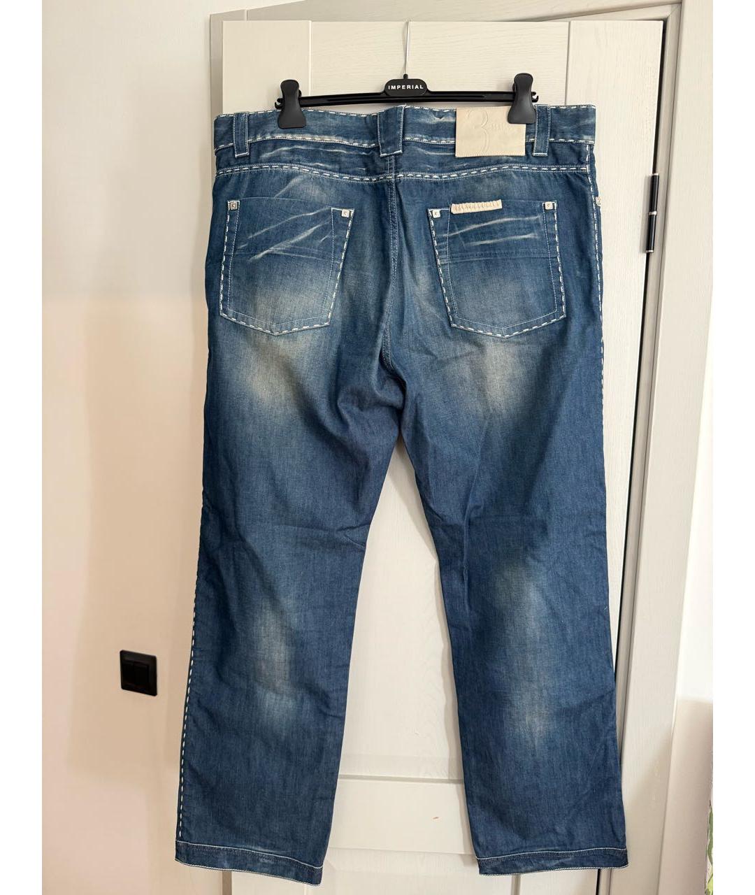 BILLIONAIRE Синие хлопковые прямые джинсы, фото 2