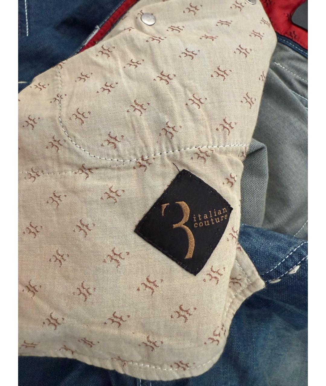 BILLIONAIRE Синие хлопковые прямые джинсы, фото 5