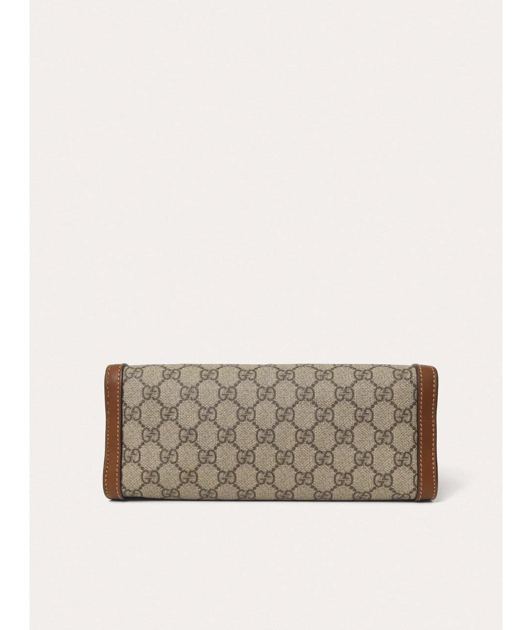 GUCCI Коричневая кожаная сумка через плечо, фото 5