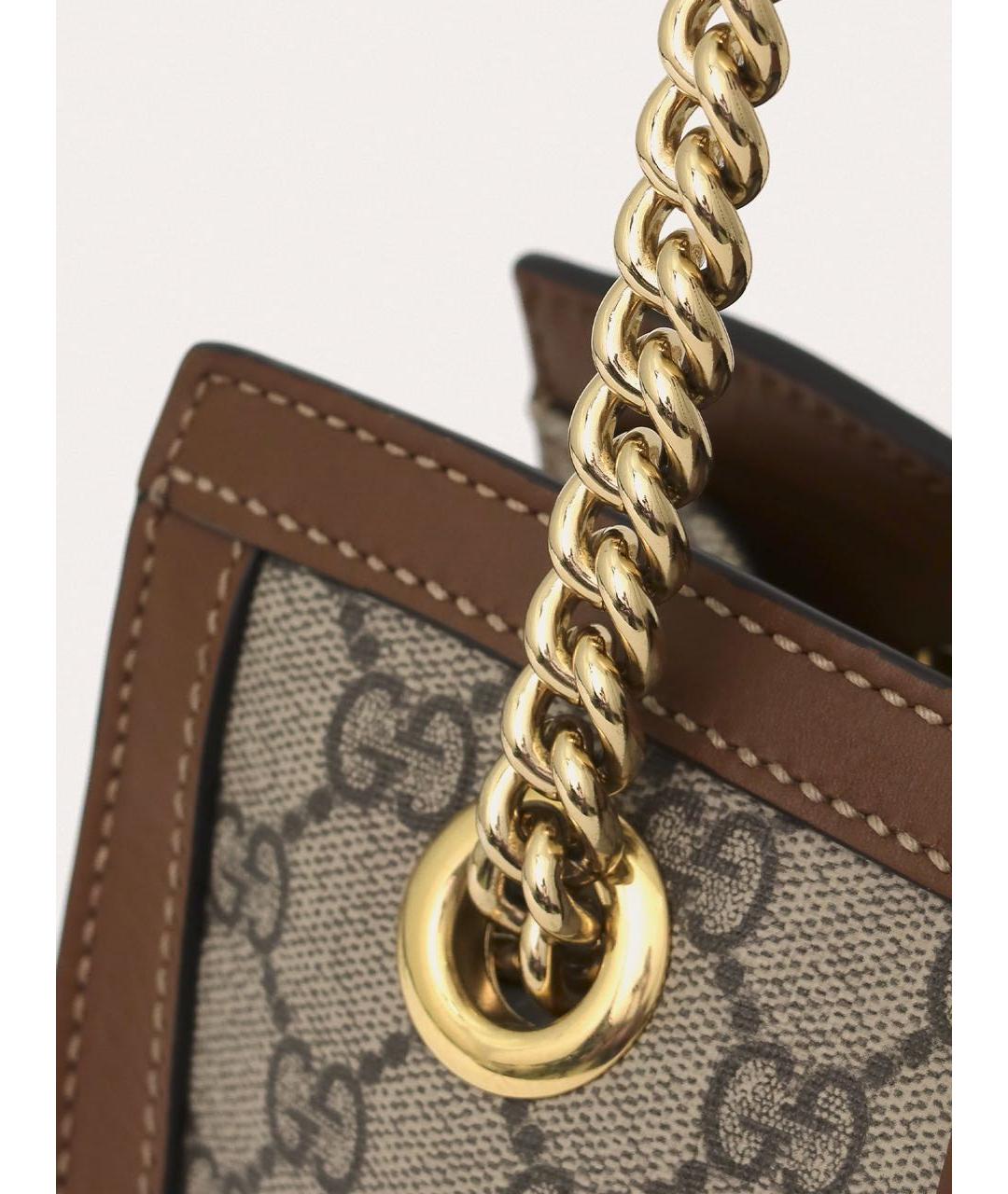 GUCCI Коричневая кожаная сумка через плечо, фото 7