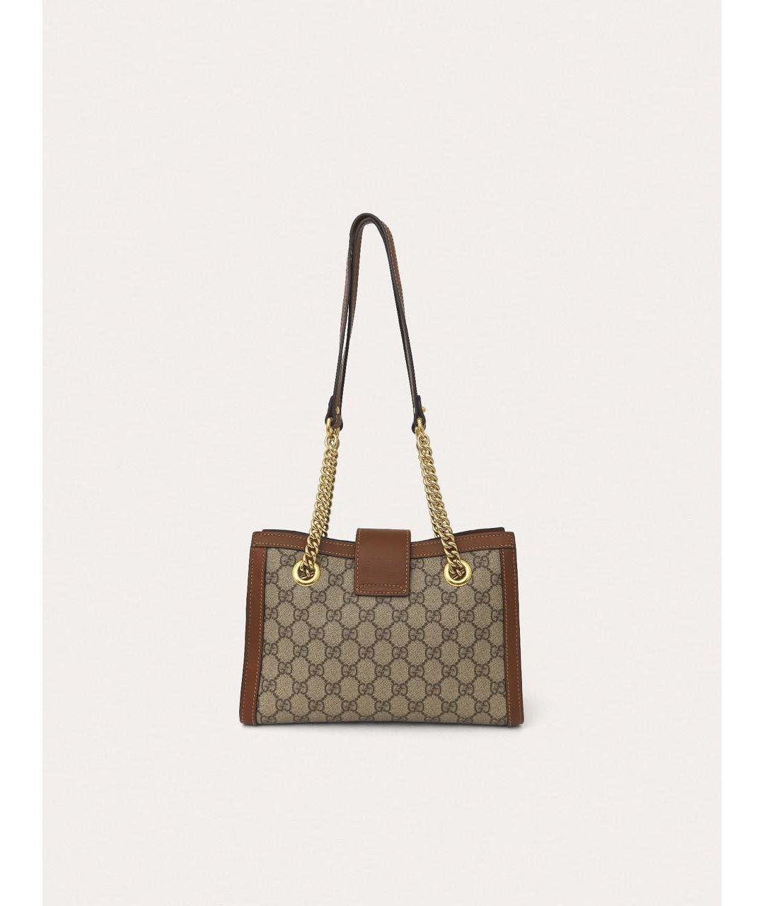 GUCCI Коричневая кожаная сумка через плечо, фото 3