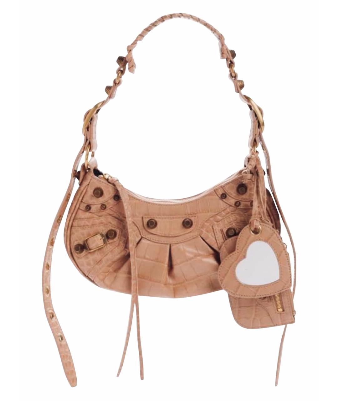 BALENCIAGA Бежевая кожаная сумка через плечо, фото 1