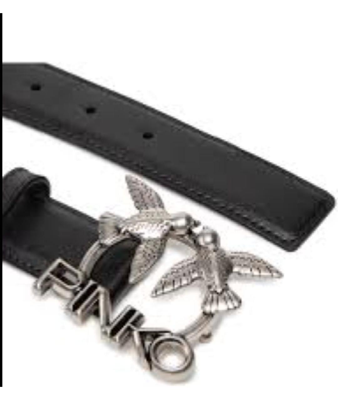 PINKO Черный кожаный ремень, фото 4