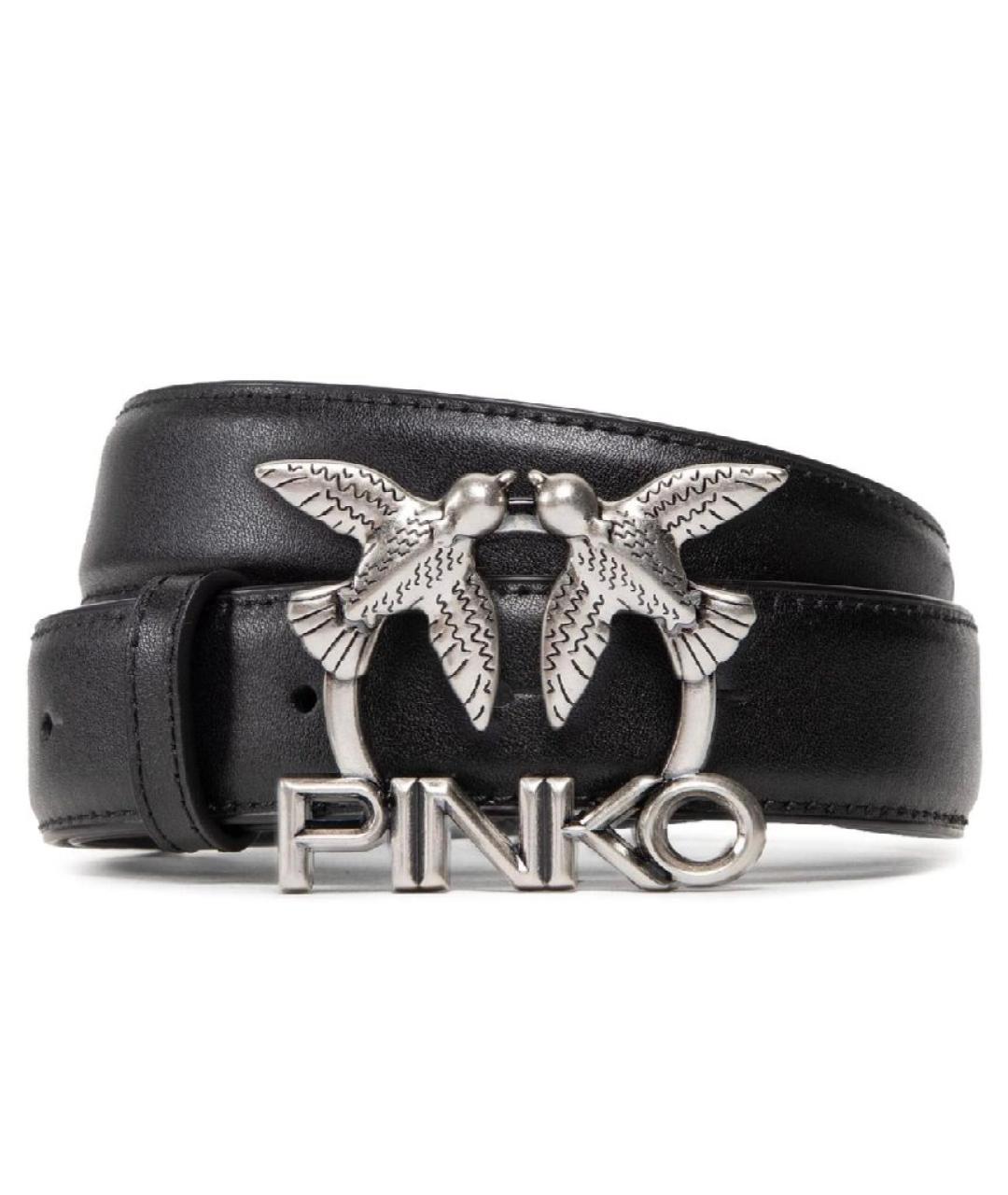 PINKO Черный кожаный ремень, фото 3