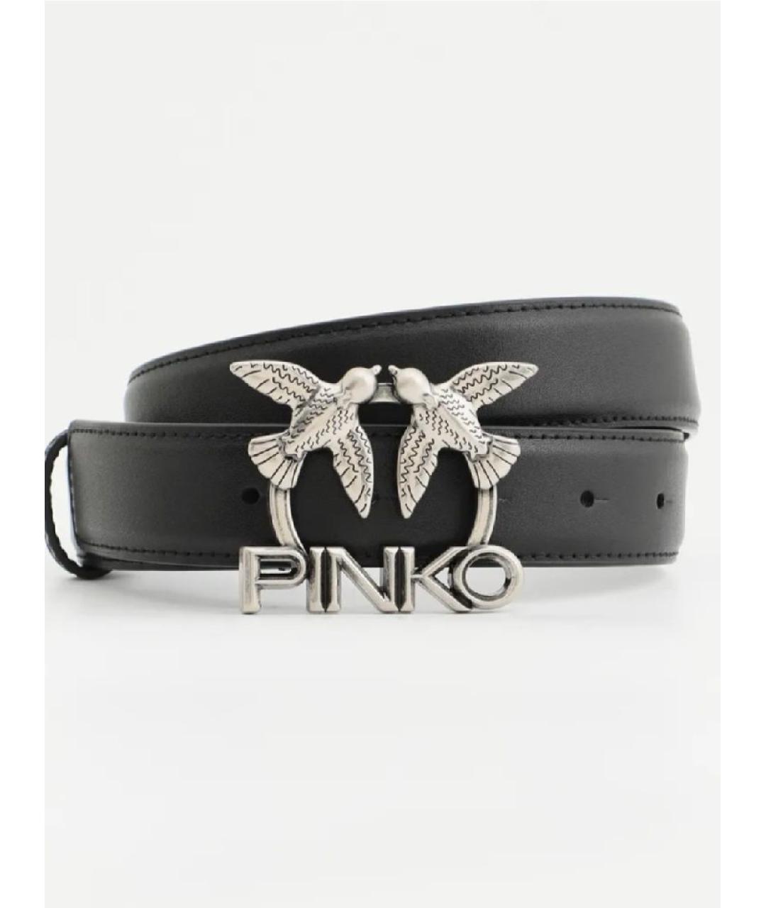 PINKO Черный кожаный ремень, фото 6