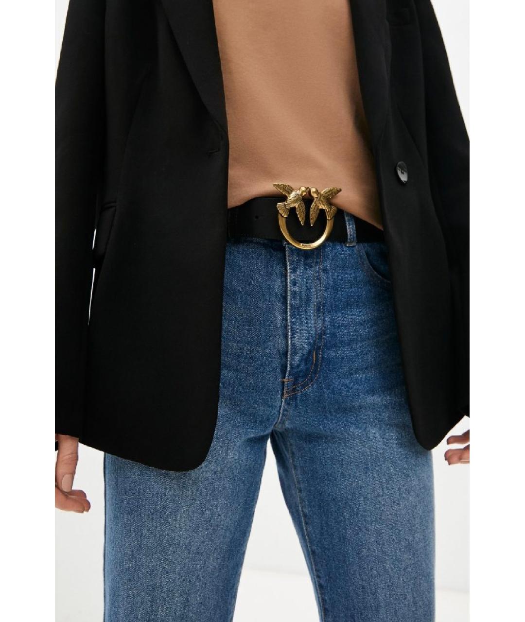 PINKO Черный кожаный ремень, фото 9