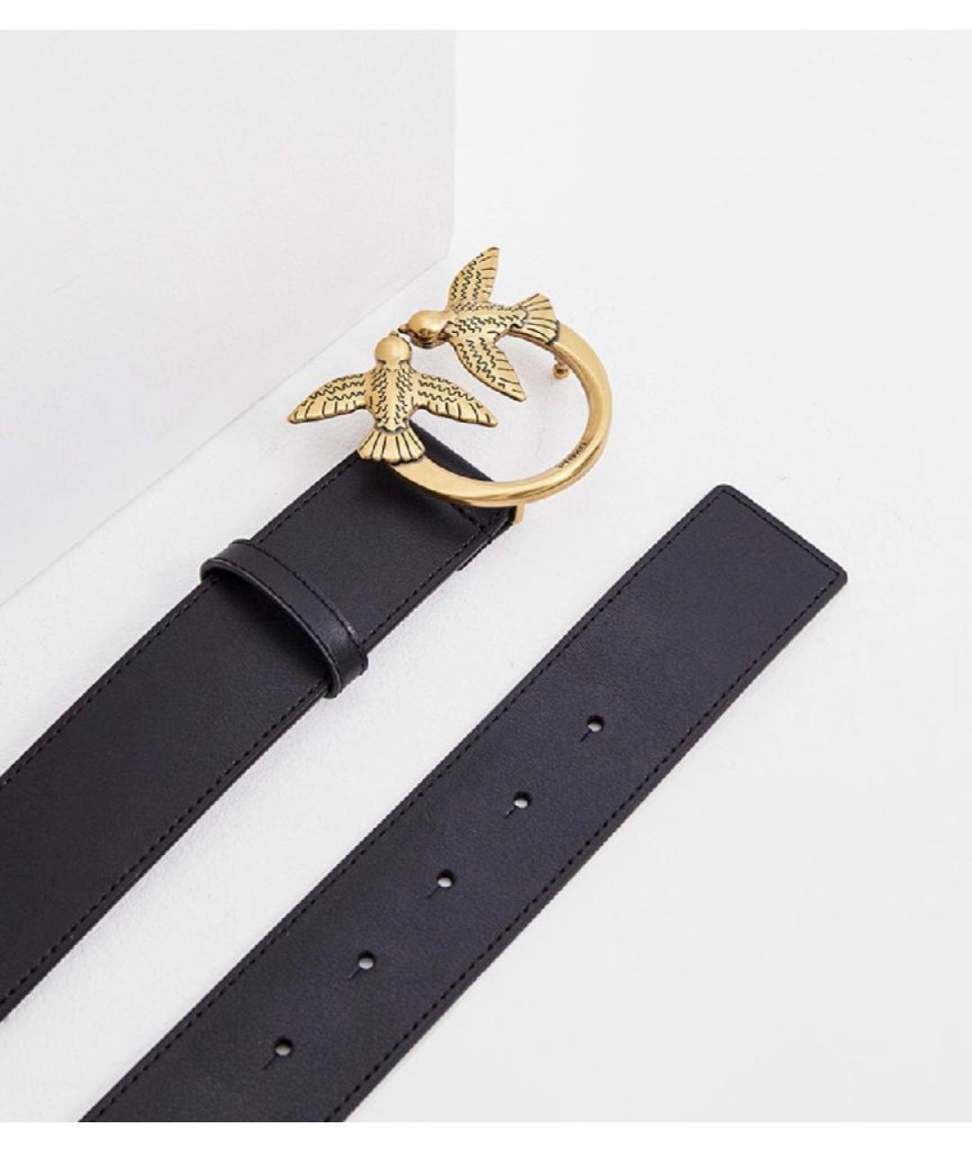 PINKO Черный кожаный ремень, фото 2