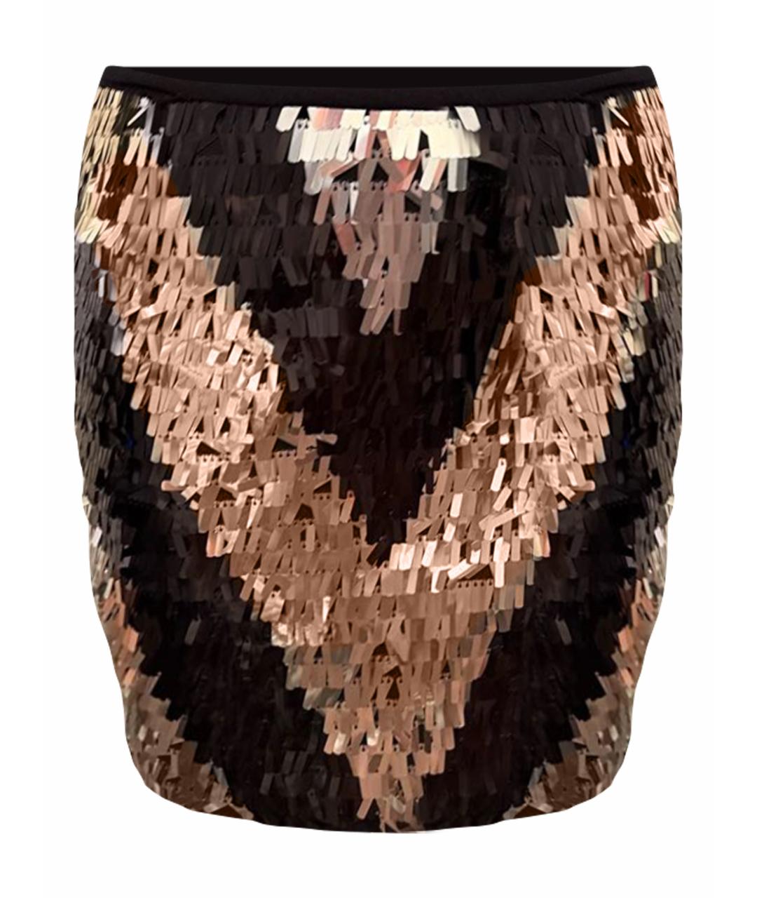 PHILIPP PLEIN Черная хлопко-эластановая юбка мини, фото 1