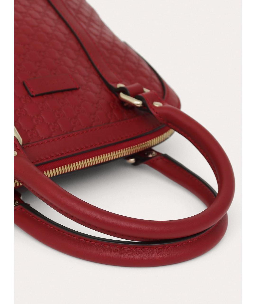 GUCCI Бордовая кожаная сумка через плечо, фото 7