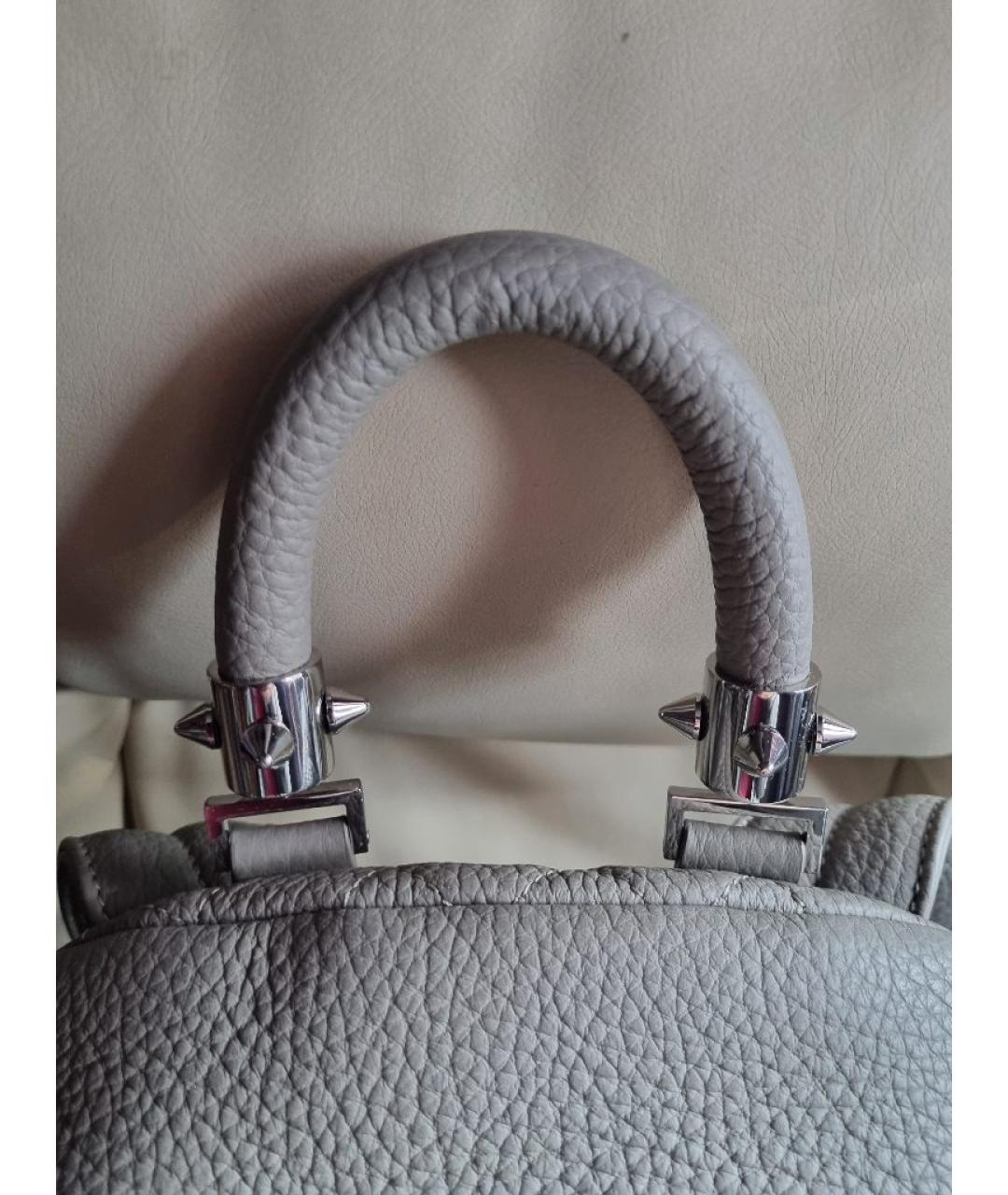 PHILIPP PLEIN Серый кожаный рюкзак, фото 5