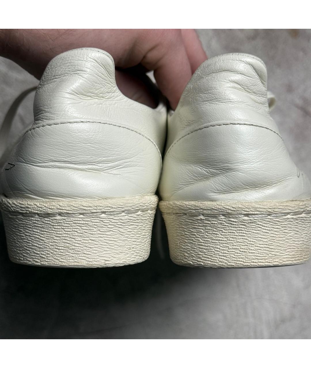 YOHJI YAMAMOTO Белые кожаные низкие кроссовки / кеды, фото 5
