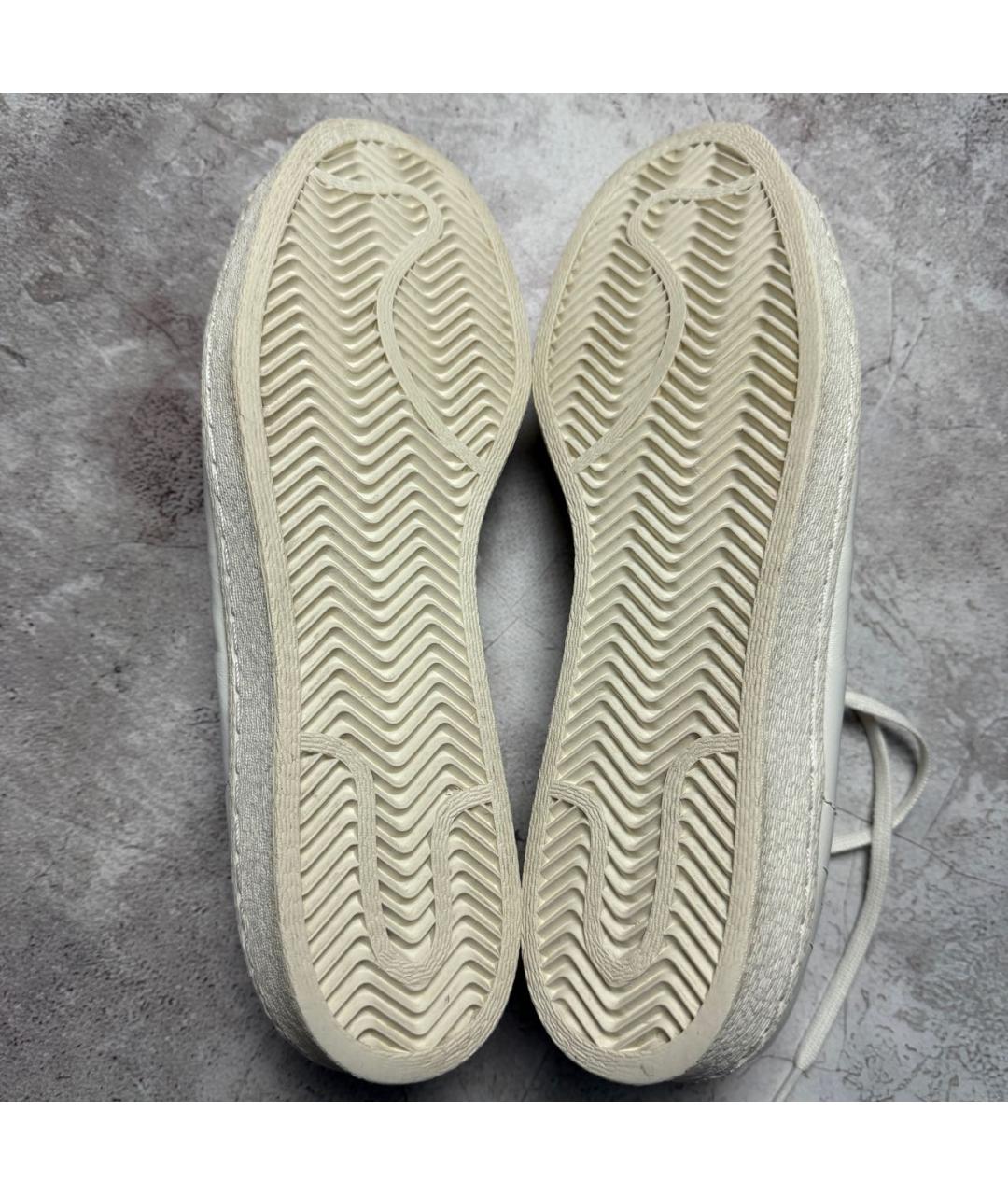 YOHJI YAMAMOTO Белые кожаные низкие кроссовки / кеды, фото 6