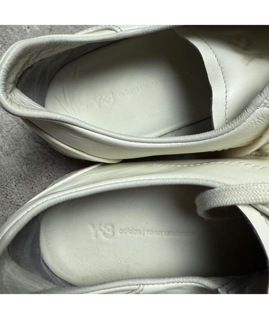 YOHJI YAMAMOTO Белые кожаные низкие кроссовки / кеды, фото 7