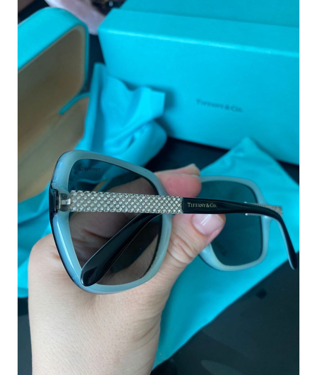 TIFFANY&CO Черные солнцезащитные очки, фото 2