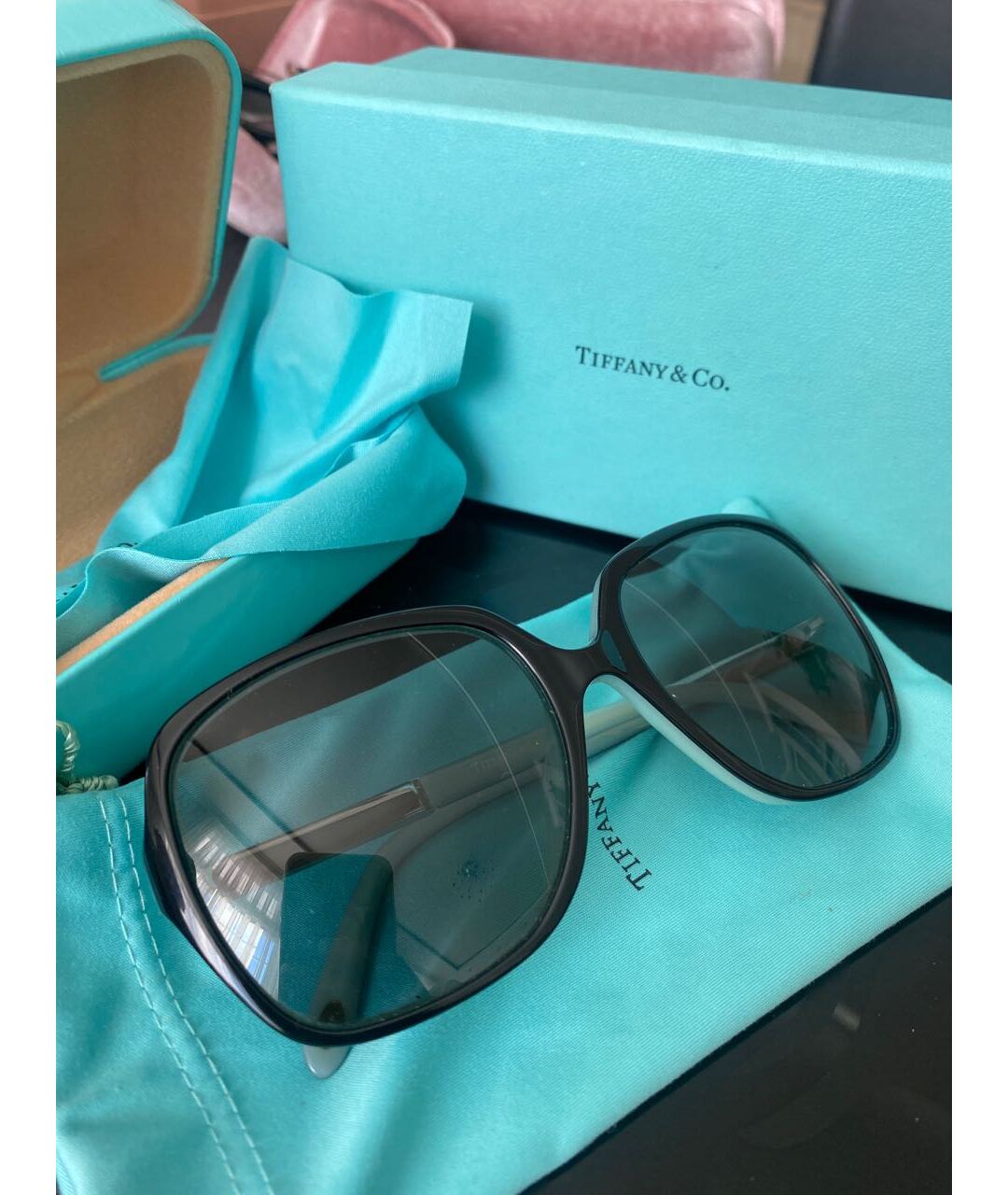 TIFFANY&CO Черные солнцезащитные очки, фото 4