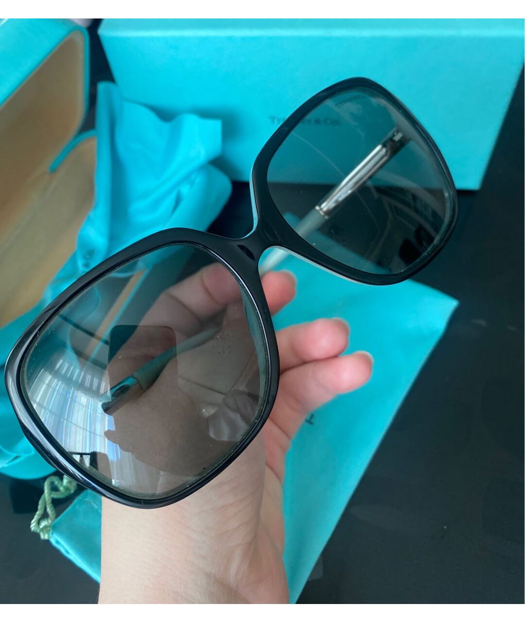 TIFFANY&CO Черные солнцезащитные очки, фото 3