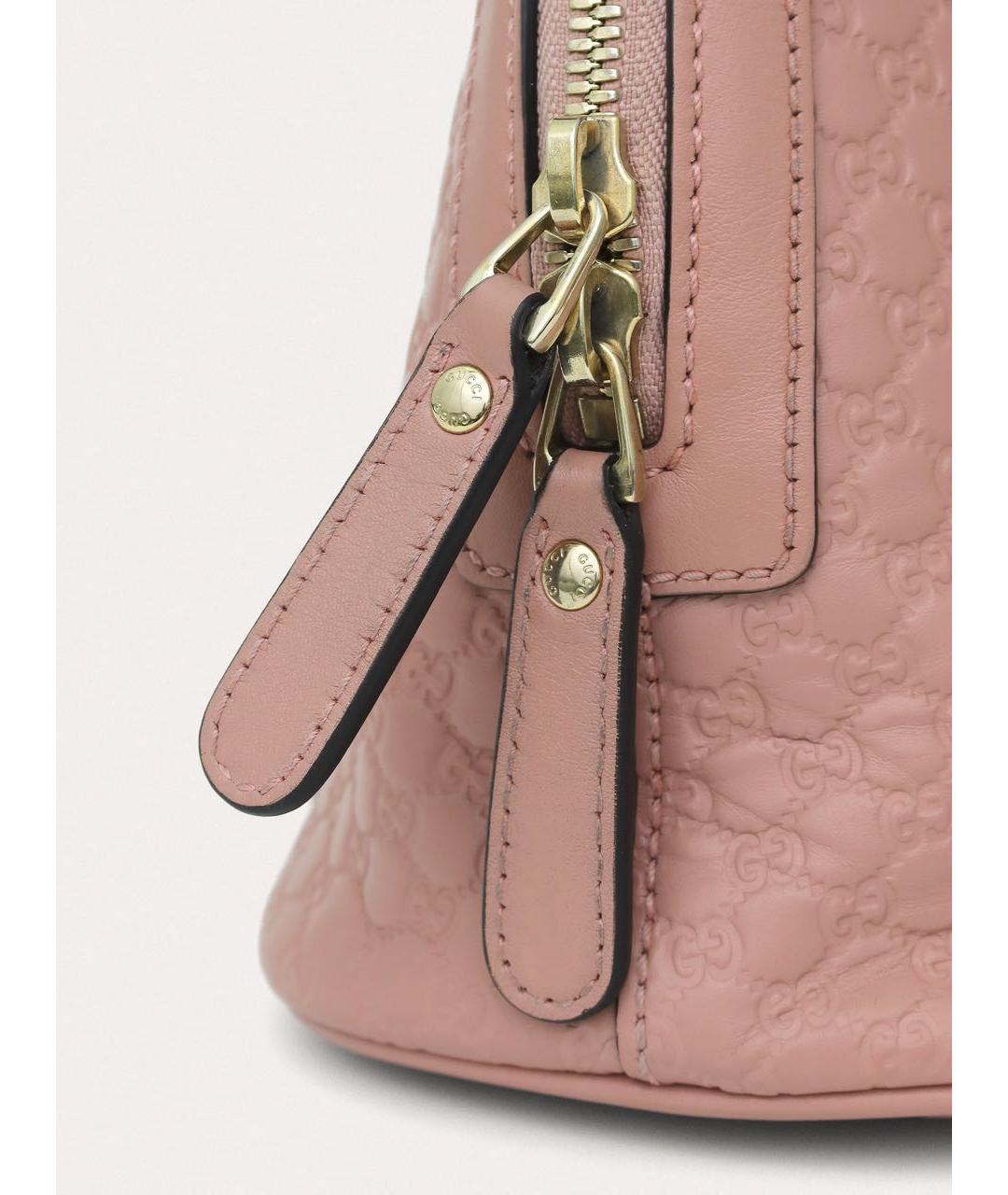 GUCCI Розовая кожаная сумка через плечо, фото 7