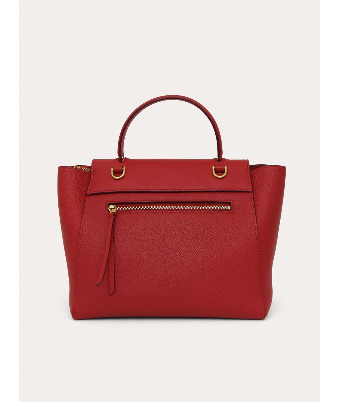 CELINE Красная кожаная сумка через плечо, фото 3