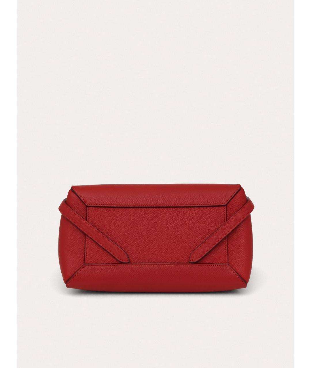 CELINE Красная кожаная сумка через плечо, фото 6