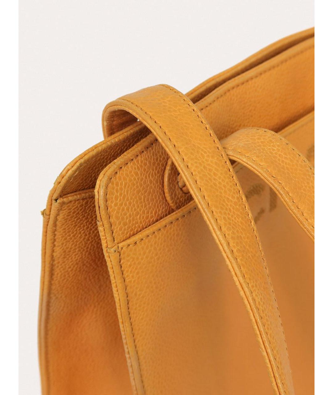 CHANEL Оранжевая кожаная сумка через плечо, фото 7