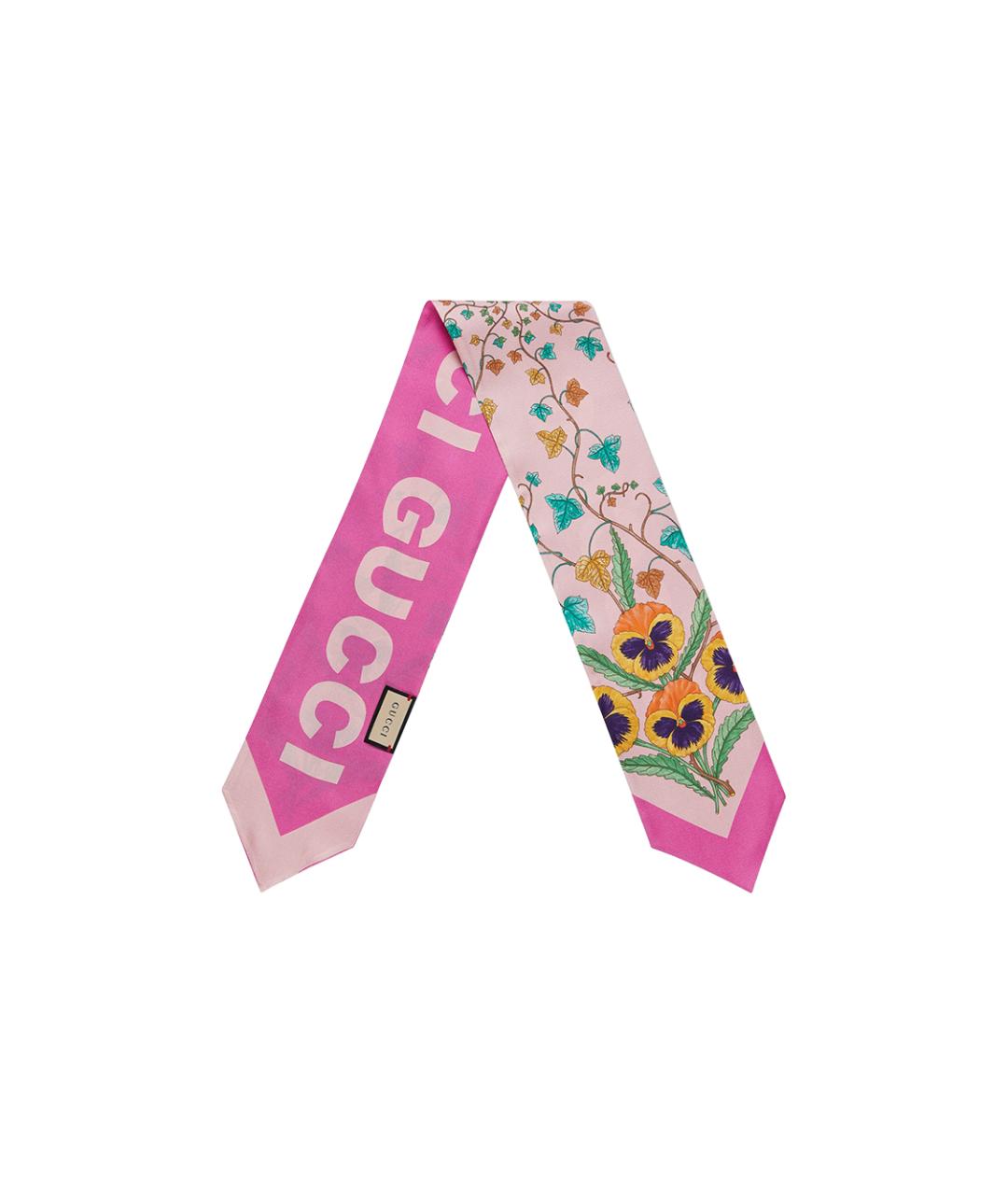GUCCI Розовый шарф, фото 2