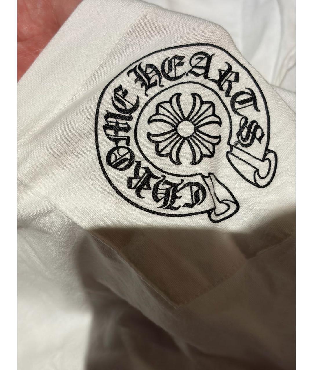CHROME HEARTS Белая хлопковая футболка, фото 4