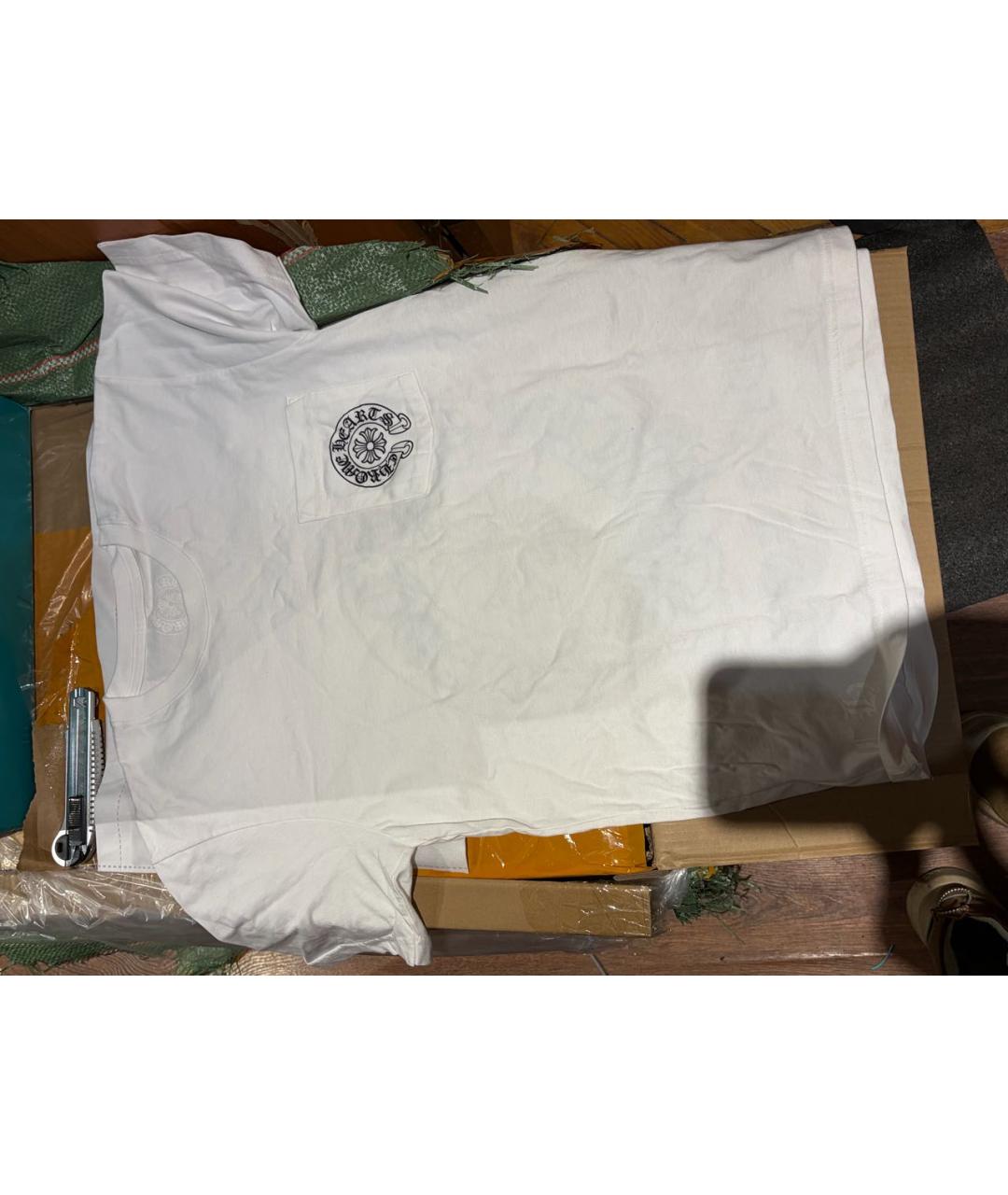 CHROME HEARTS Белая хлопковая футболка, фото 7