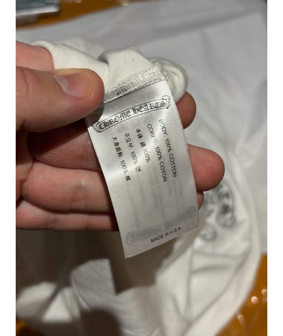 CHROME HEARTS Белая хлопковая футболка, фото 5