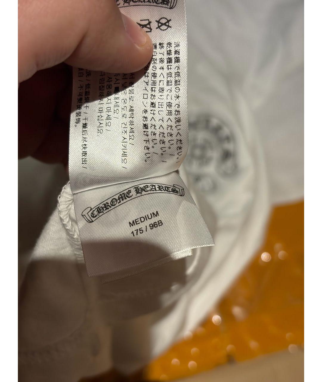 CHROME HEARTS Белая хлопковая футболка, фото 6