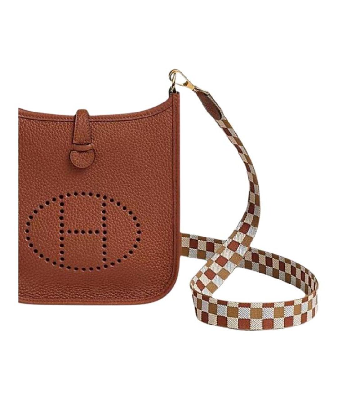 HERMES Красная кожаная сумка через плечо, фото 5