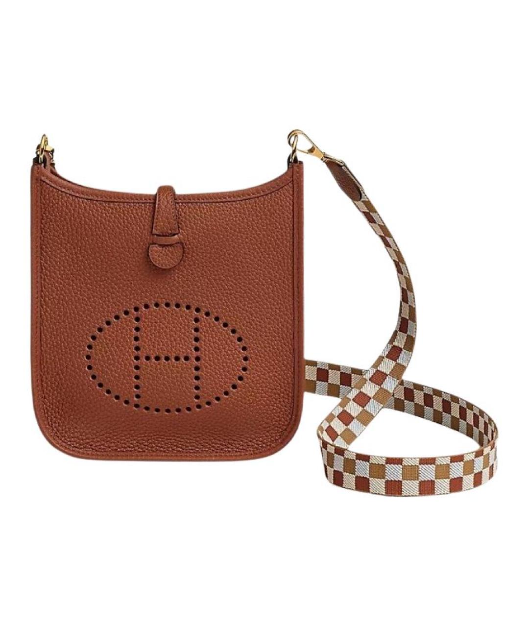 HERMES Красная кожаная сумка через плечо, фото 1