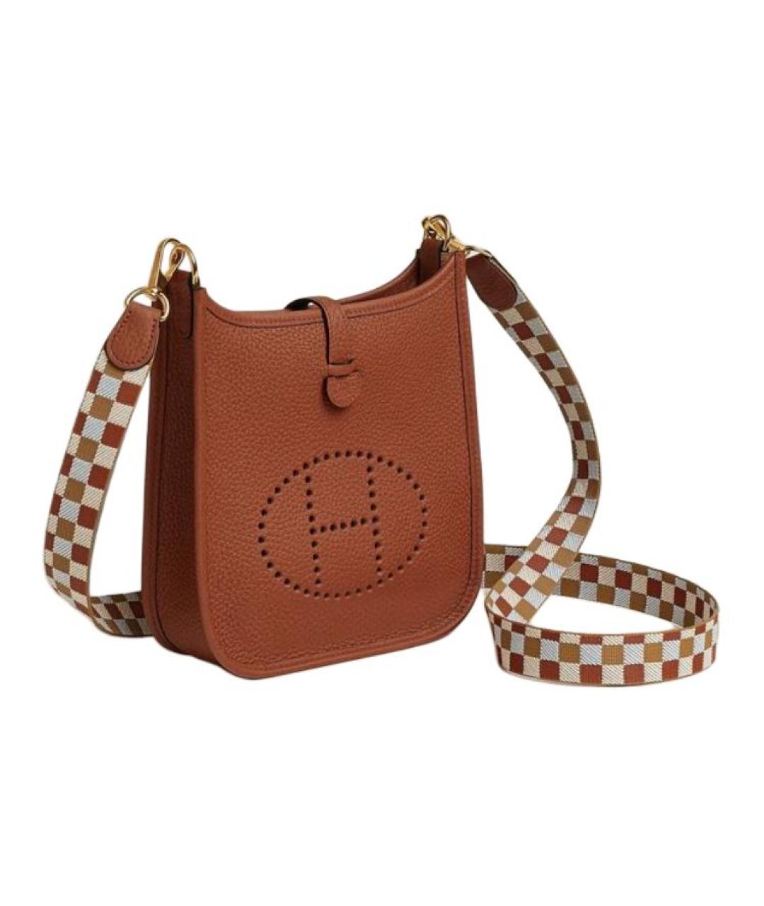 HERMES Красная кожаная сумка через плечо, фото 2