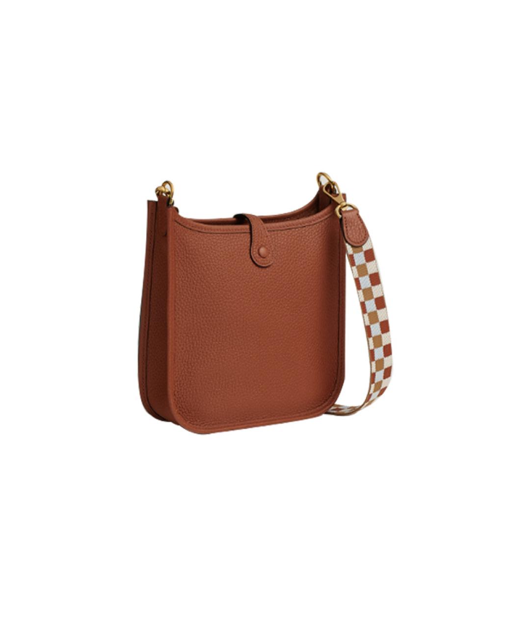 HERMES Красная кожаная сумка через плечо, фото 3