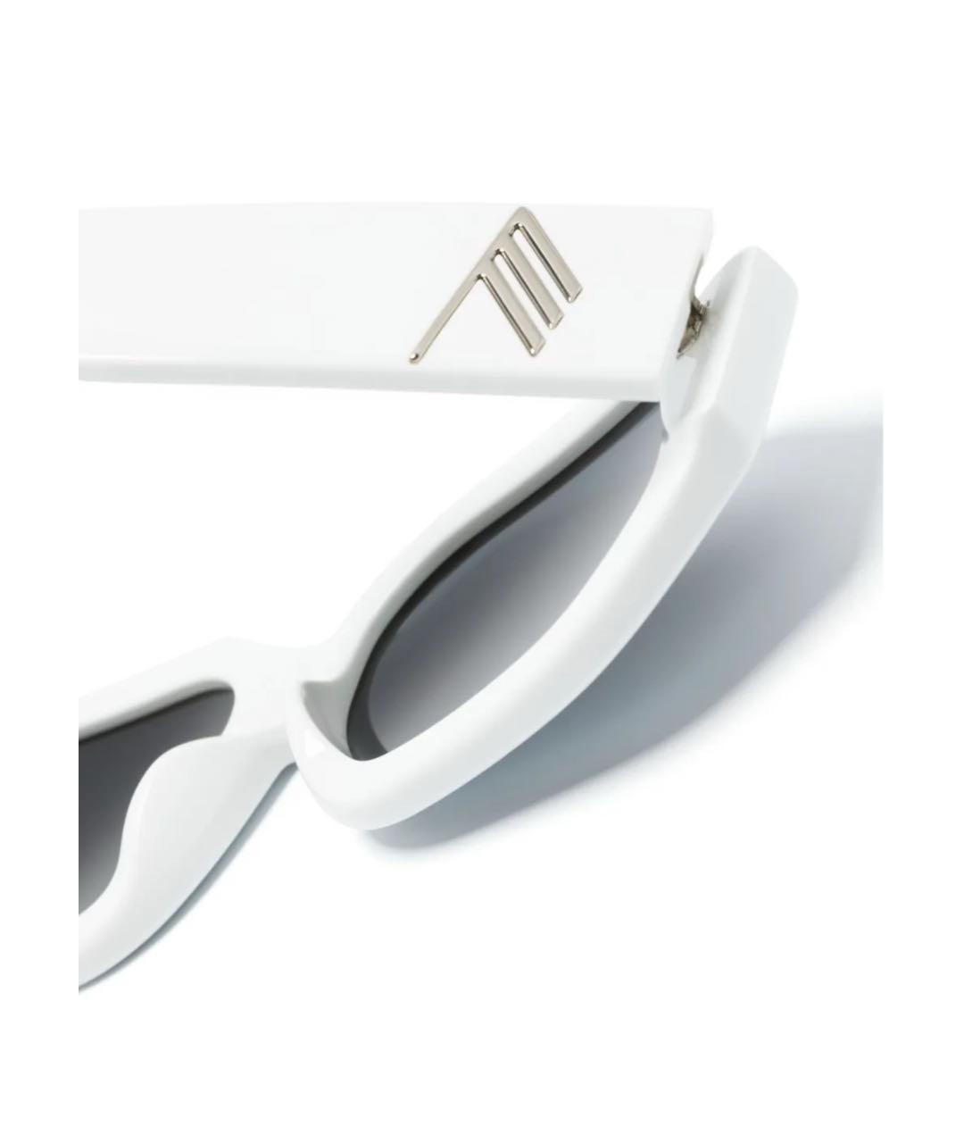 LINDA FARROW Белые пластиковые солнцезащитные очки, фото 3