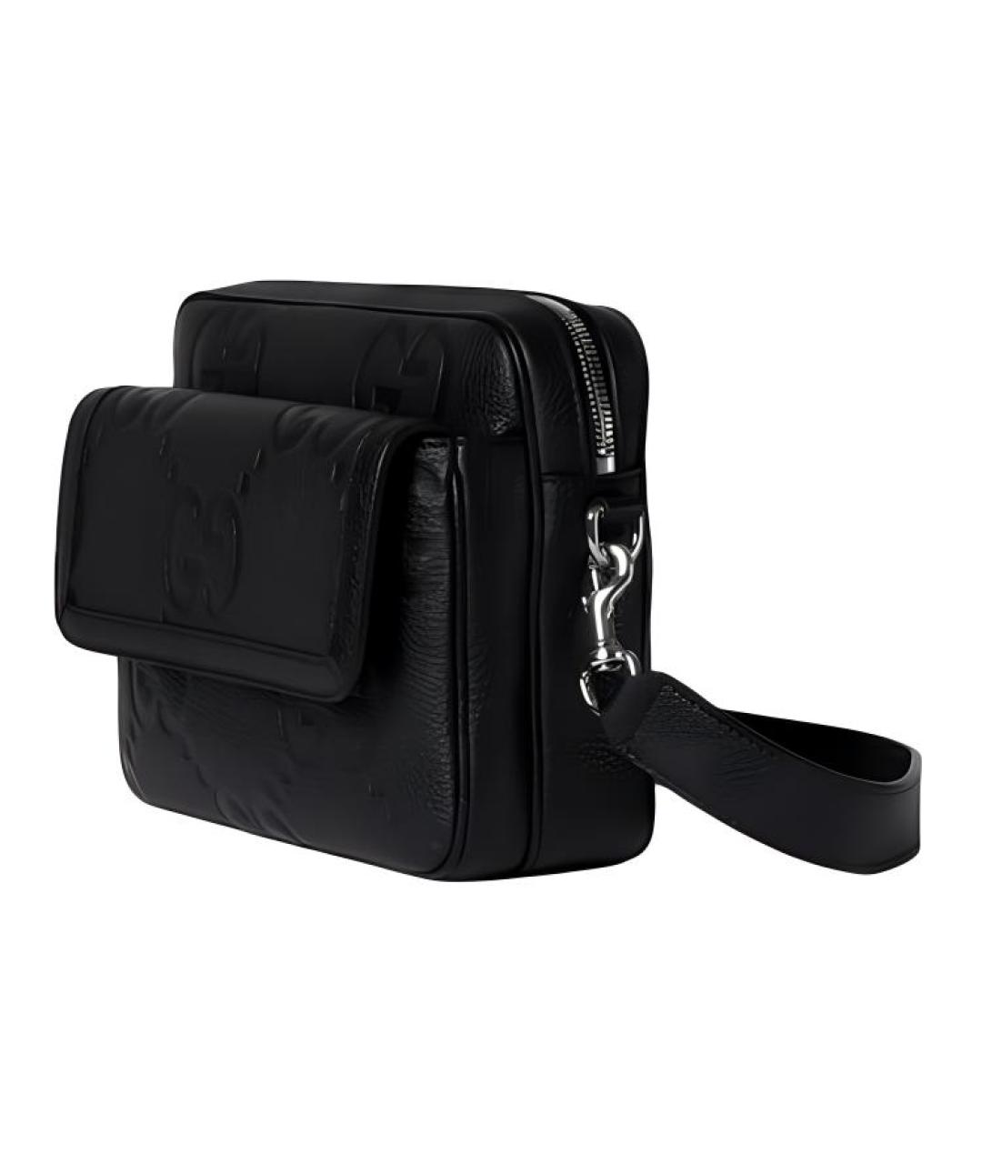 GUCCI Черная кожаная сумка через плечо, фото 2