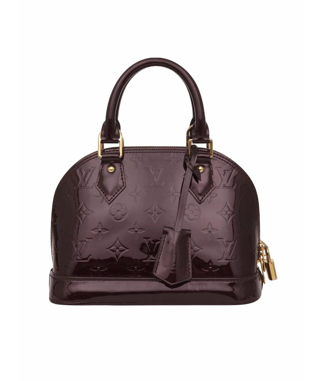 LOUIS VUITTON Бордовая сумка через плечо из лакированной кожи, фото 1