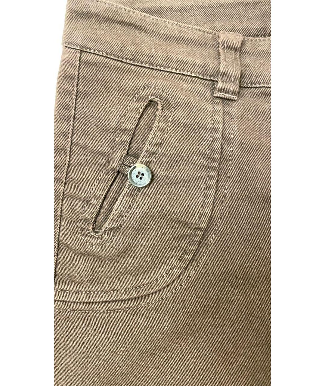 RED VALENTINO Коричневые хлопковые шорты, фото 3