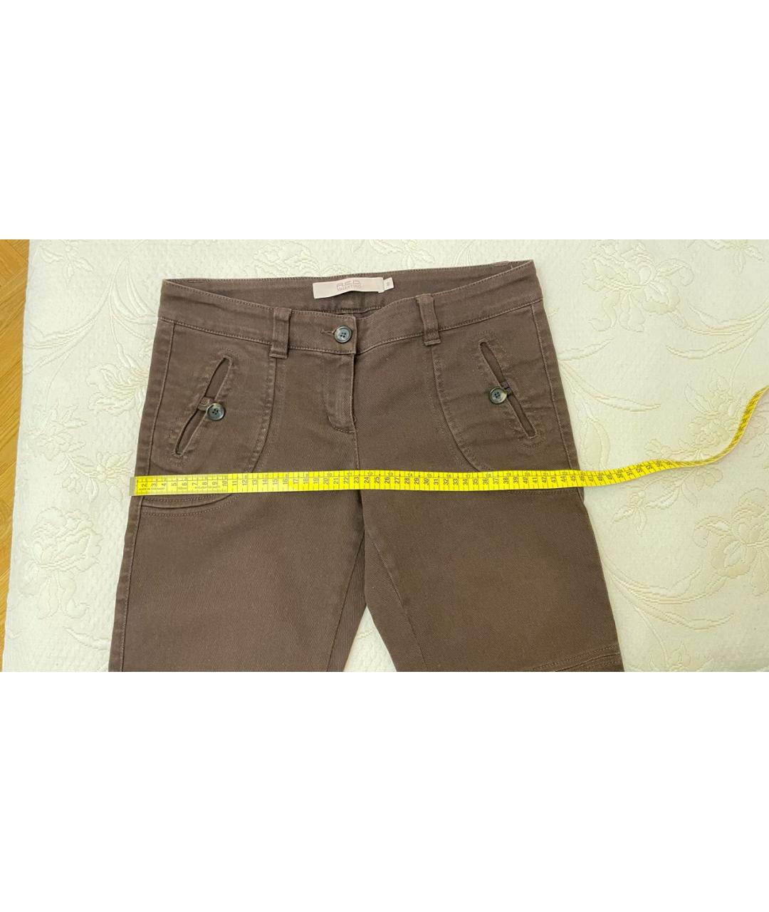 RED VALENTINO Коричневые хлопковые шорты, фото 6